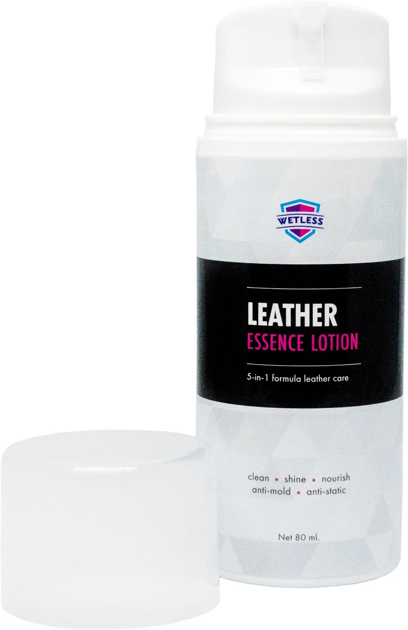 ภาพถ่ายสินค้าจริง WETLESS Leather Essence Lotion ขวดปั๊ม 80 ml